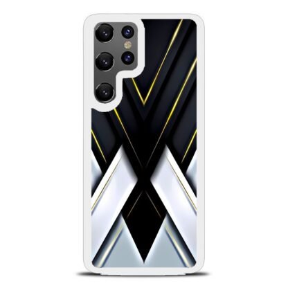 Black White Drop Cross Cover Samsung Galaxy S24 / S24 Plus / S24 Ultra / S24 FE Case - Image 2