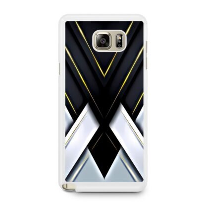 Black White Drop Cross Cover Samsung Galaxy Note 5 Case - Image 2