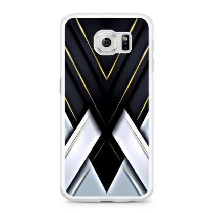 Black White Drop Cross Cover Samsung Galaxy S6 / S6 Edge / S6 Edge Plus Case - Image 2