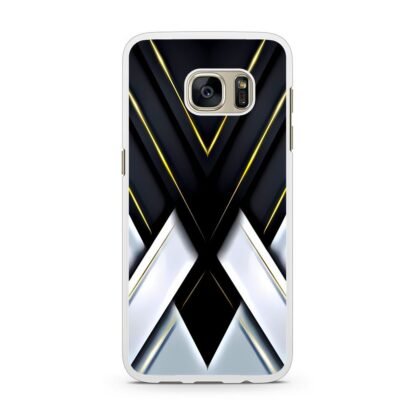 Black White Drop Cross Cover Samsung Galaxy S7 / S7 Edge Case - Image 2