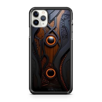 Black Wood Steel Cover iPhone 12 / 12 Pro / 12 Pro Max / 12 Mini Case