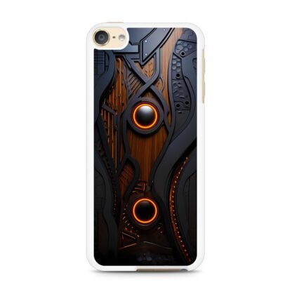 Black Wood Steel Cover iPod Touch 6 / 7 Case - Image 2
