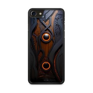 Black Wood Steel Cover iPhone 7 / 8 / SE 2020 / SE 2022 Case