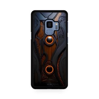 Black Wood Steel Cover Samsung Galaxy S9 / S9 Plus Case