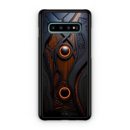 Black Wood Steel Cover Samsung Galaxy S10 / S10e / S10 Plus / S10 5G Case