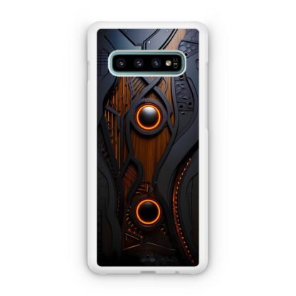 Black Wood Steel Cover Samsung Galaxy S10 / S10e / S10 Plus / S10 5G Case - Image 2
