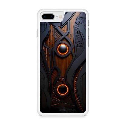 Black Wood Steel Cover iPhone 7 Plus / 8 Plus Case - Image 2