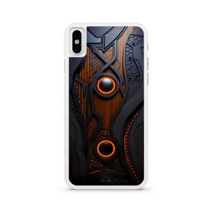 Black Wood Steel Cover iPhone X / XR / XS / XS Max Case - Image 2