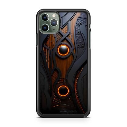 Black Wood Steel Cover iPhone 15 / 15 Plus / 15 Pro / 15 Pro Max Case