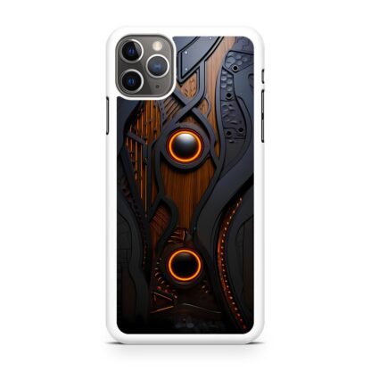 Black Wood Steel Cover iPhone 15 / 15 Plus / 15 Pro / 15 Pro Max Case - Image 2