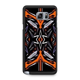 Blitz Black Orange Vector Cover Samsung Galaxy Note 5 Case