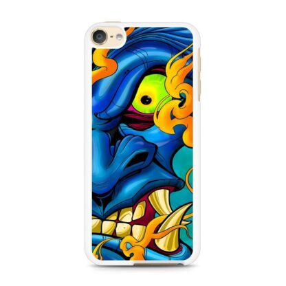 Blue Demon Oni Face iPod Touch 6 / 7 Case - Image 2