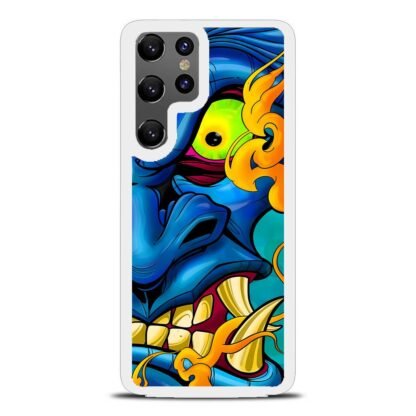 Blue Demon Oni Face Samsung Galaxy S25 / S25 Plus / S25 Ultra Case - Image 2