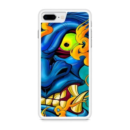 Blue Demon Oni Face iPhone 7 Plus / 8 Plus Case - Image 2