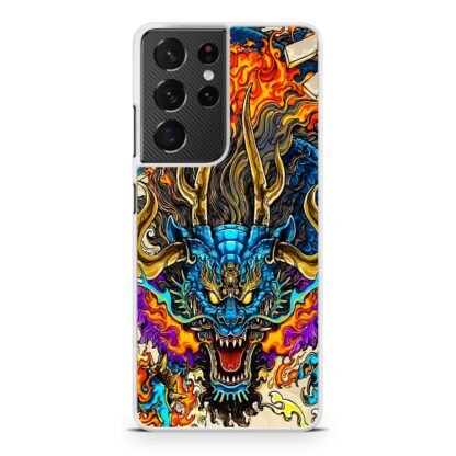 Blue Dragon Flame Aura Samsung Galaxy S21 / S21 Plus / S21 Ultra / S21 FE Case - Image 2