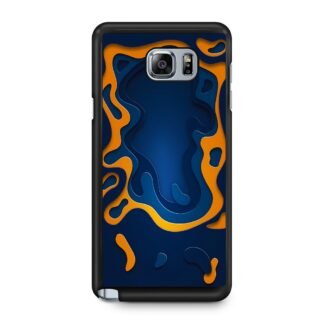 Blue Gold Liquid Samsung Galaxy Note 5 Case