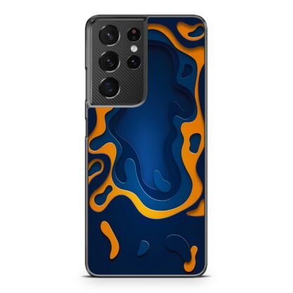 Blue Gold Liquid Samsung Galaxy S21 / S21 Plus / S21 Ultra / S21 FE Case
