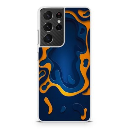 Blue Gold Liquid Samsung Galaxy S21 / S21 Plus / S21 Ultra / S21 FE Case - Image 2