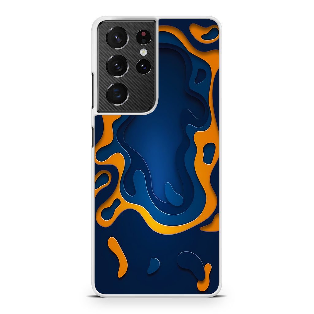 Blue Gold Liquid Samsung Galaxy S21 / S21 Plus / S21 Ultra / S21 FE Case - Image 2
