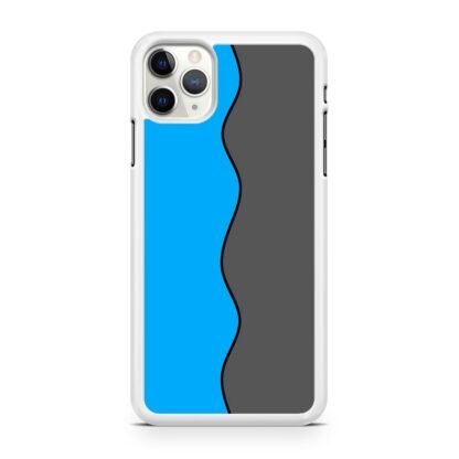 Blue Grey Wave Split iPhone 12 / 12 Pro / 12 Pro Max / 12 Mini Case - Image 2