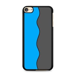 Blue Grey Wave Split iPod Touch 6 / 7 Case