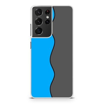 Blue Grey Wave Split Samsung Galaxy S21 / S21 Plus / S21 Ultra / S21 FE Case - Image 2