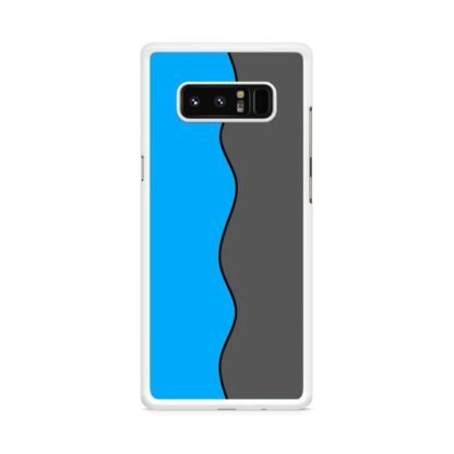Blue Grey Wave Split Samsung Galaxy Note 8 Case - Image 2