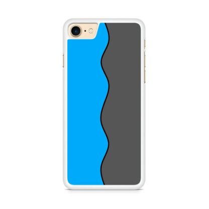 Blue Grey Wave Split iPhone 7 / 8 / SE 2020 / SE 2022 Case - Image 2
