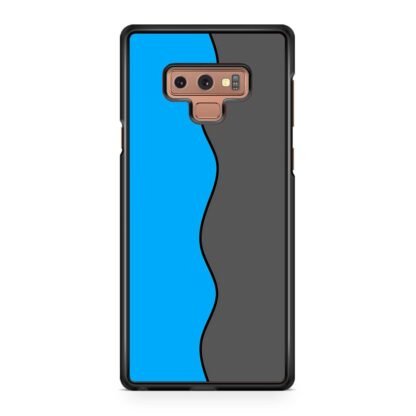 Blue Grey Wave Split Samsung Galaxy Note 9 Case