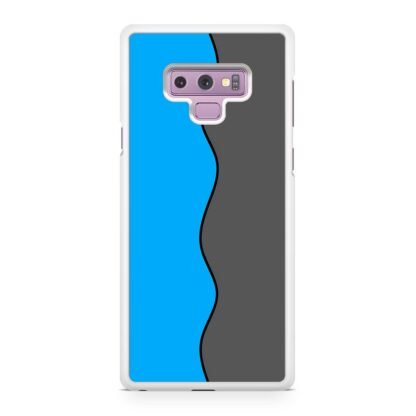 Blue Grey Wave Split Samsung Galaxy Note 9 Case - Image 2