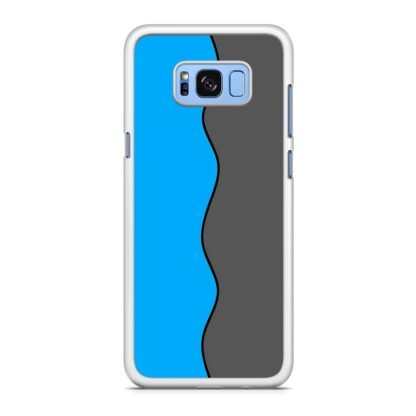Blue Grey Wave Split Samsung Galaxy S8 / S8 Plus Case - Image 2