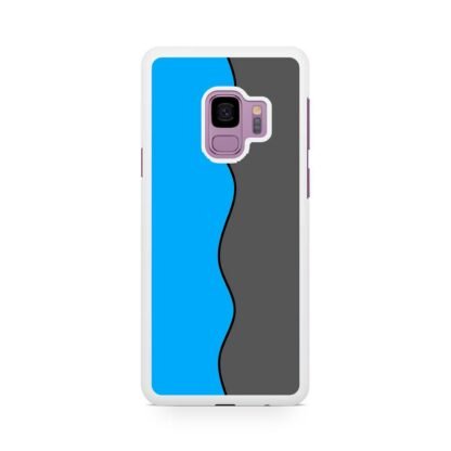 Blue Grey Wave Split Samsung Galaxy S9 / S9 Plus Case - Image 2