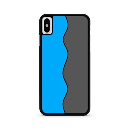 Blue Grey Wave Split iPhone X / XR / XS / XS Max Case