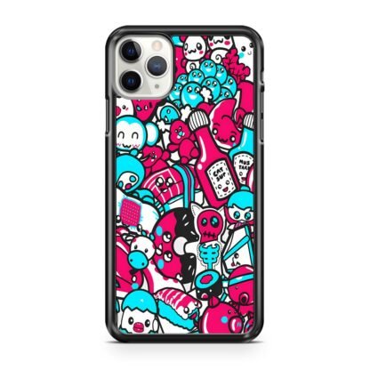 Blue Pink Doodle iPhone 12 / 12 Pro / 12 Pro Max / 12 Mini Case