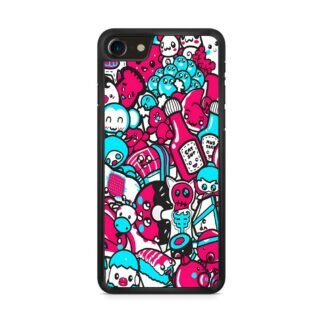 Blue Pink Doodle iPhone 7 / 8 / SE 2020 / SE 2022 Case