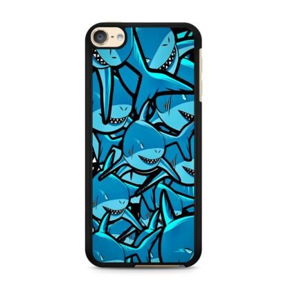 Blue Shark Collage iPod Touch 6 / 7 Case