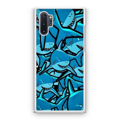 Blue Shark Collage Samsung Galaxy Note 10 / Note 10 Plus Case - Image 2