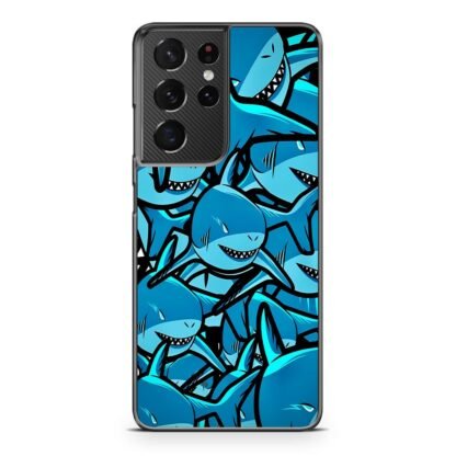 Blue Shark Collage Samsung Galaxy S21 / S21 Plus / S21 Ultra / S21 FE Case