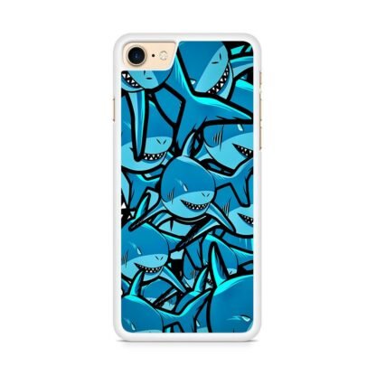 Blue Shark Collage iPhone 7 / 8 / SE 2020 / SE 2022 Case - Image 2