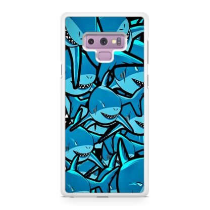 Blue Shark Collage Samsung Galaxy Note 9 Case - Image 2