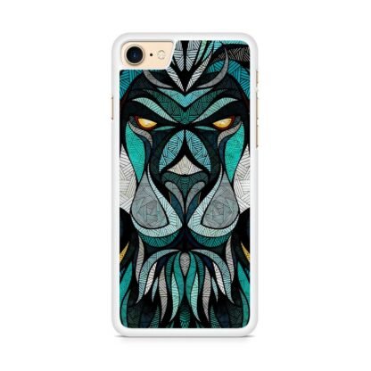 Blue Tribal Lion iPhone 7 / 8 / SE 2020 / SE 2022 Case - Image 2