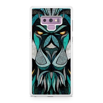 Blue Tribal Lion Samsung Galaxy Note 9 Case - Image 2
