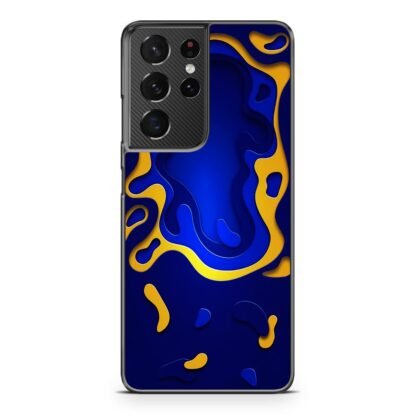 Blue Yellow Liquid Samsung Galaxy S21 / S21 Plus / S21 Ultra / S21 FE Case