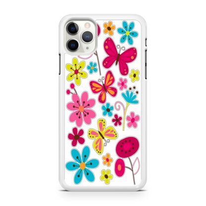 Butterfly Pink Flower iPhone 12 / 12 Pro / 12 Pro Max / 12 Mini Case - Image 2