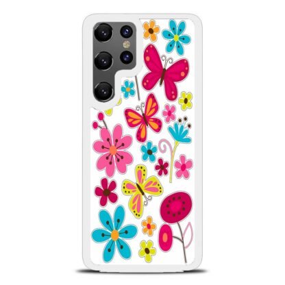 Butterfly Pink Flower Samsung Galaxy S25 / S25 Plus / S25 Ultra Case - Image 2