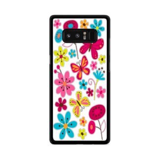 Butterfly Pink Flower Samsung Galaxy Note 8 Case