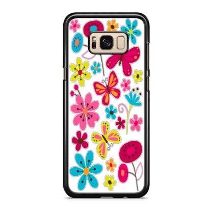 Butterfly Pink Flower Samsung Galaxy S8 / S8 Plus Case