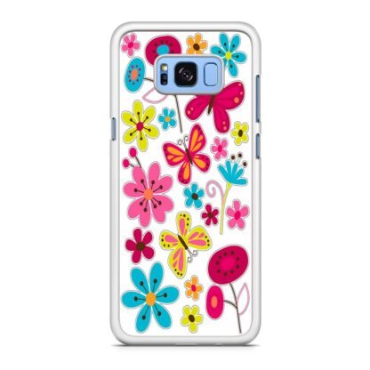 Butterfly Pink Flower Samsung Galaxy S8 / S8 Plus Case - Image 2