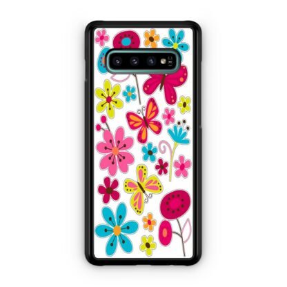 Butterfly Pink Flower Samsung Galaxy S10 / S10e / S10 Plus / S10 5G Case