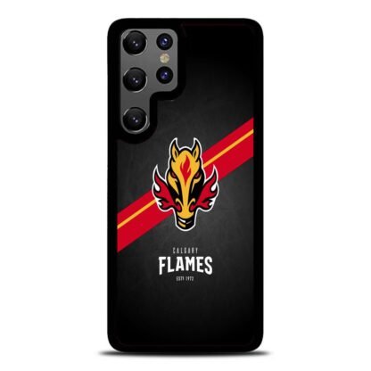 Calgary Flames Dark Logo Samsung Galaxy S25 / S25 Plus / S25 Ultra Case